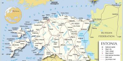 რუკა ესტონეთის ქალაქი
