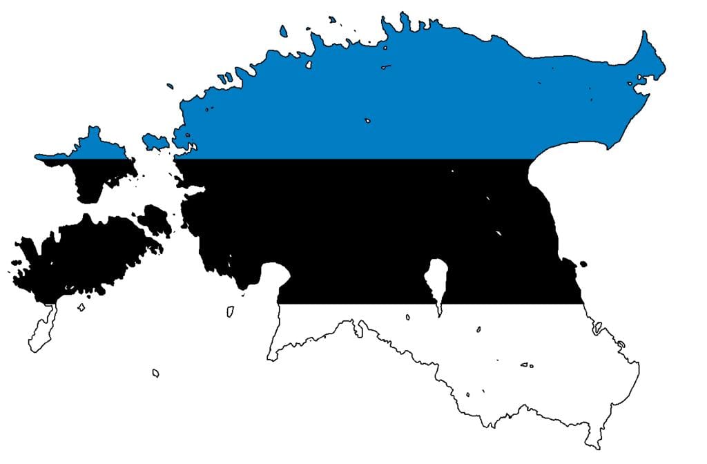 რუკა ესტონეთის დროშა