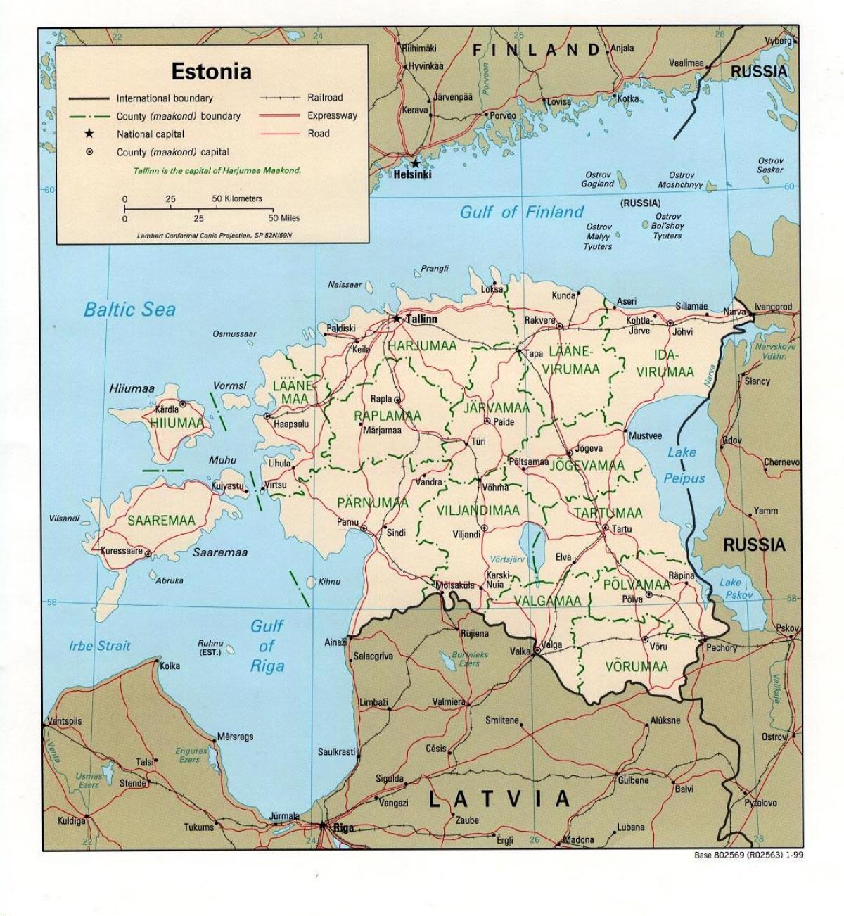 რუკა ესტონეთის რუკა მდებარეობა
