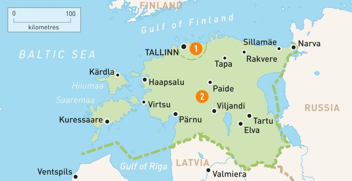 რუკა, ესტონეთის