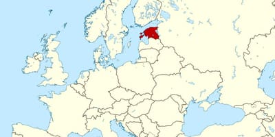 ესტონეთის მდებარეობა მსოფლიო რუკა
